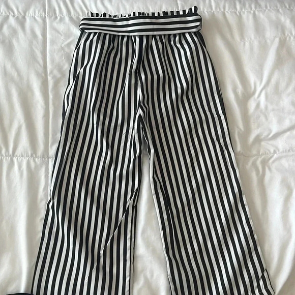 Amazon Girls 3pcs Clothing Set Matching Headband & Belt - Black & White Size 5-6 - Picture 5 of 6